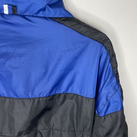 SOUTHPOLE Jacket Mens XXL Full Zip Windbreaker Y2K Blue Black White Stripe - Picture 10 of 16